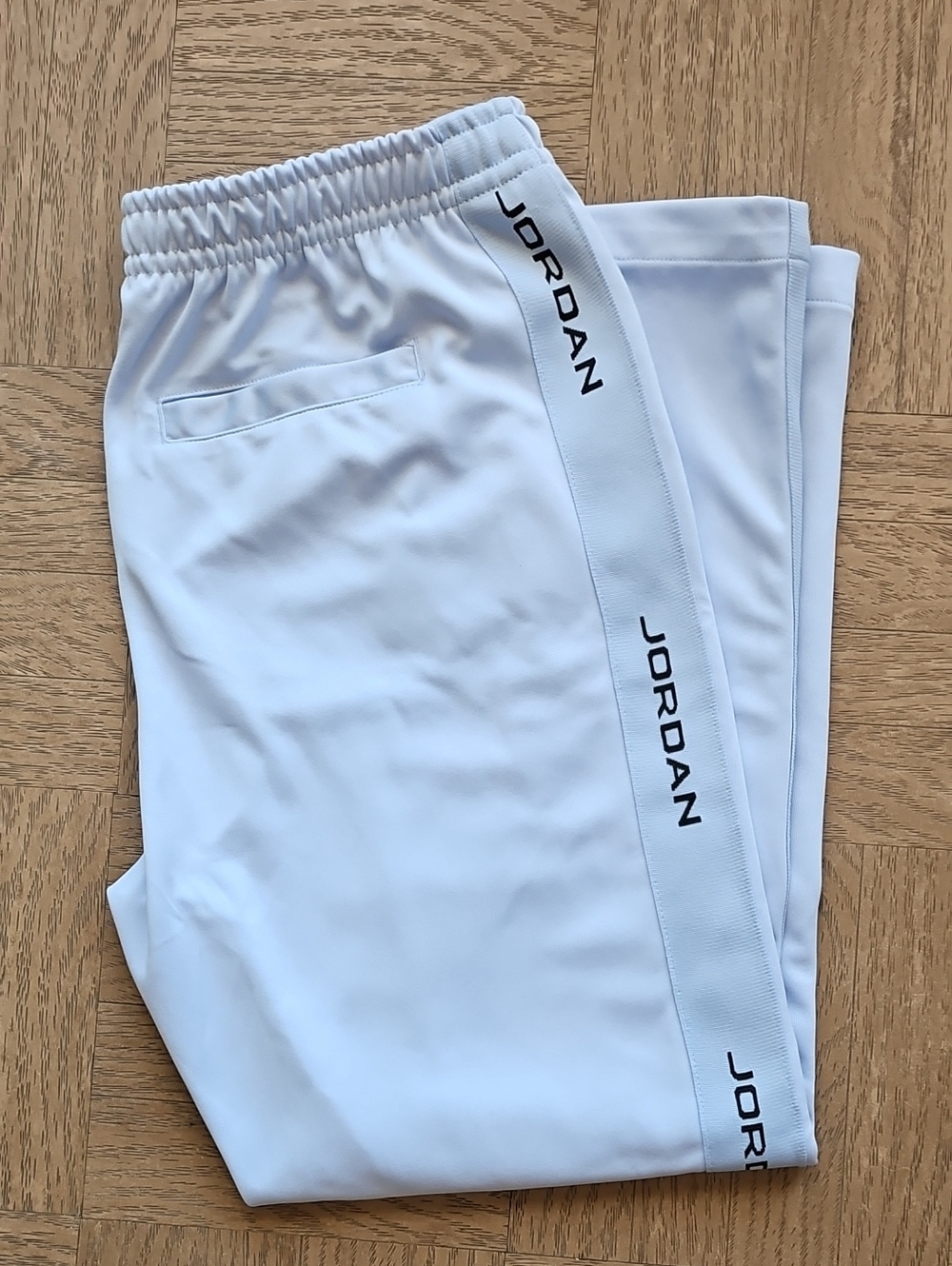 Air Jordan Baby Blue Track Pants Elasric Waise with Black Logo Tape XL